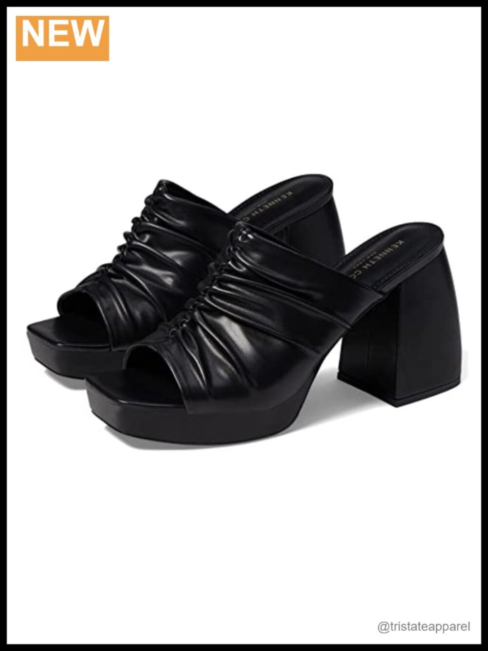Kenneth Cole Anika Wedge Sandal Slip On Square Toe Slingback